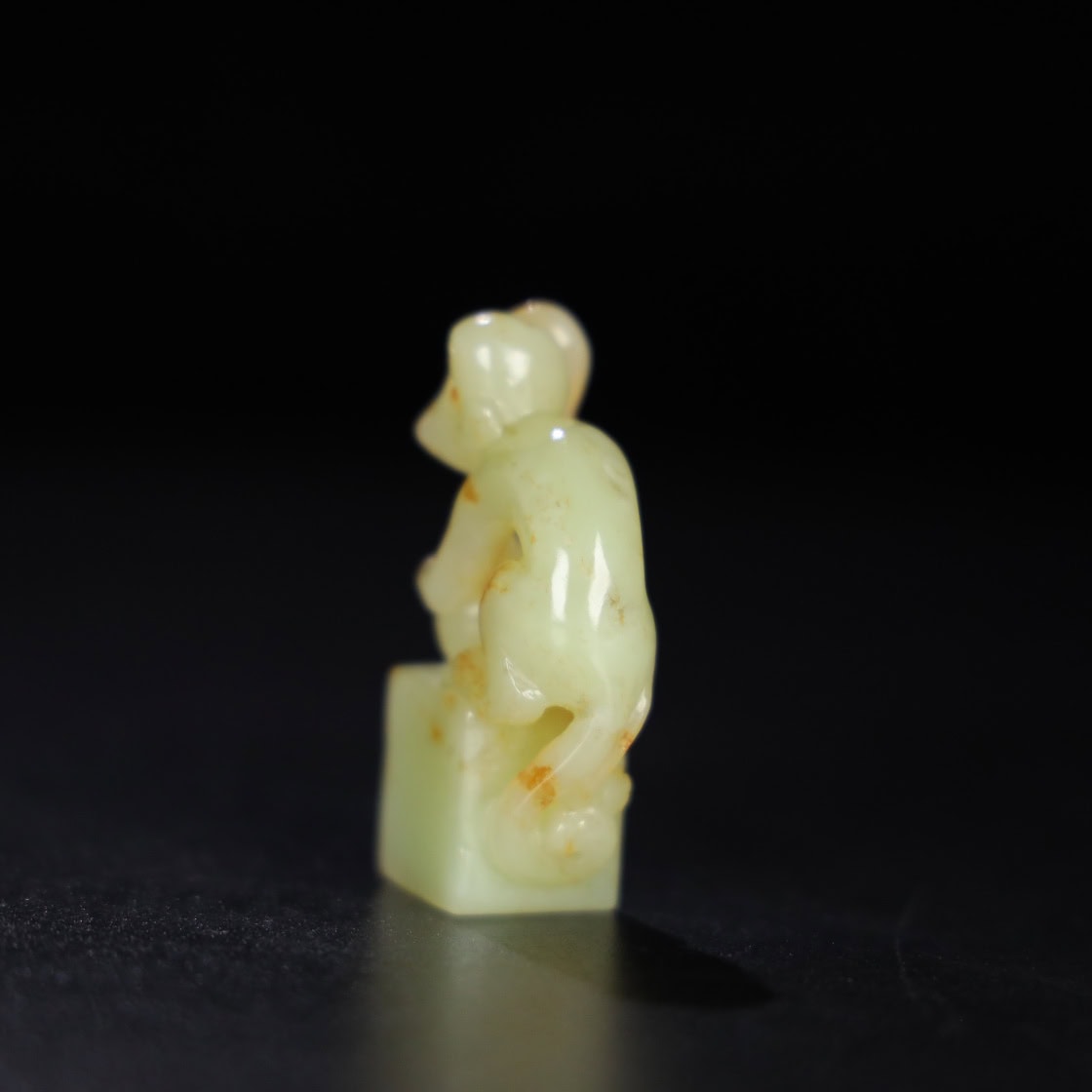 Chinese Natural Jade Carved Monkey