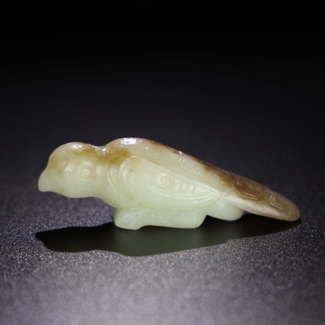 Chinese Natural Jade Carved bird
