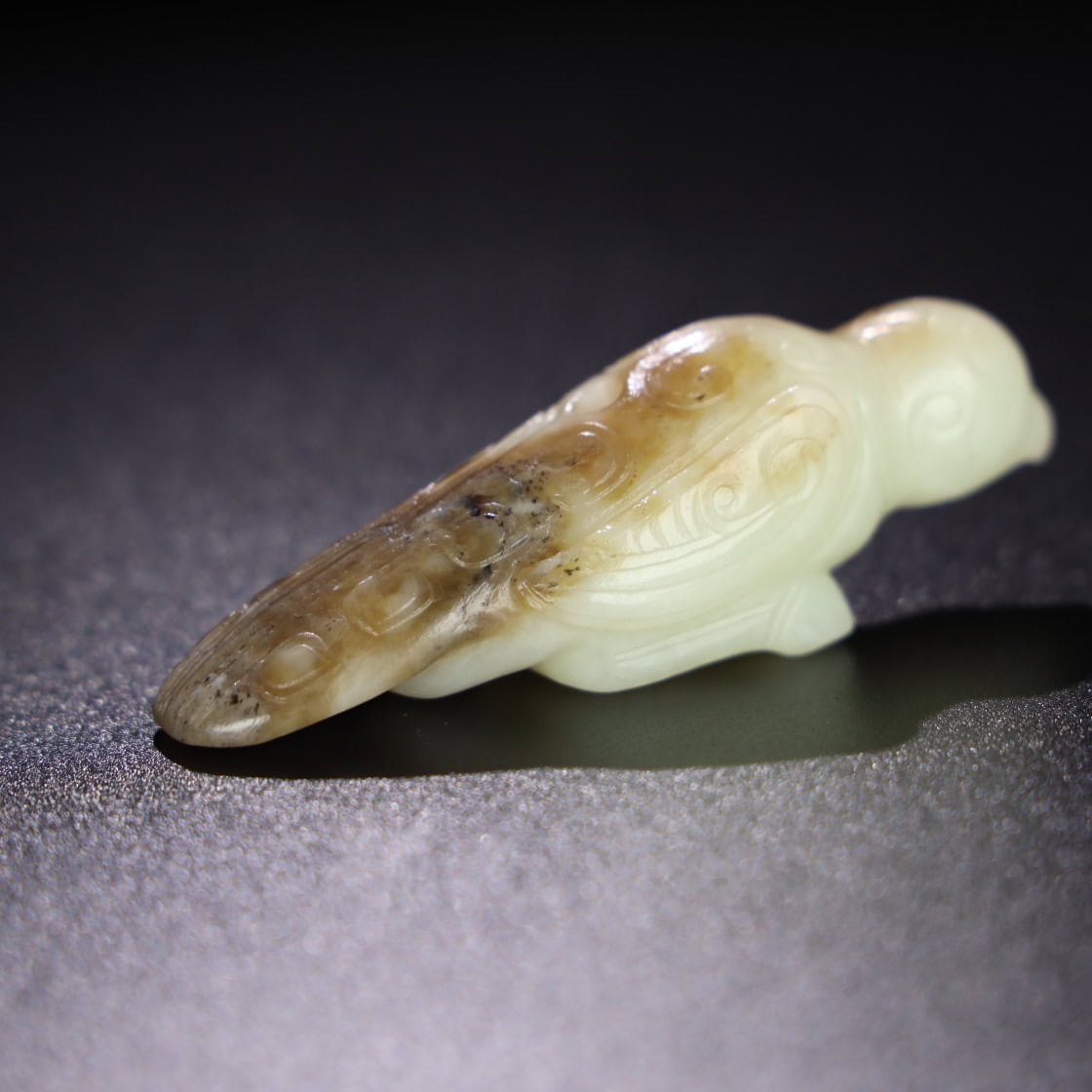 Chinese Natural Jade Carved bird