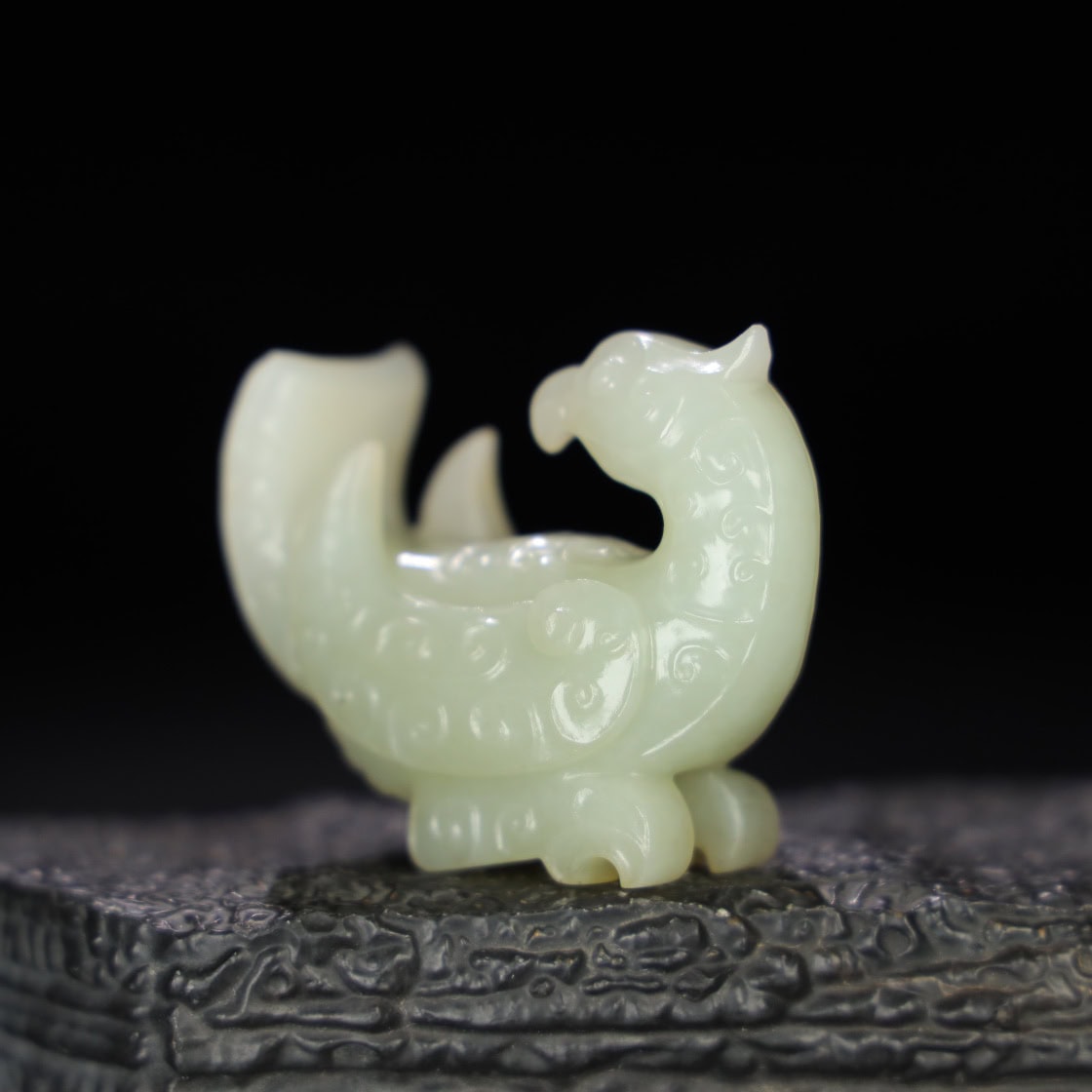 Chinese Natural Jade Carved bird
