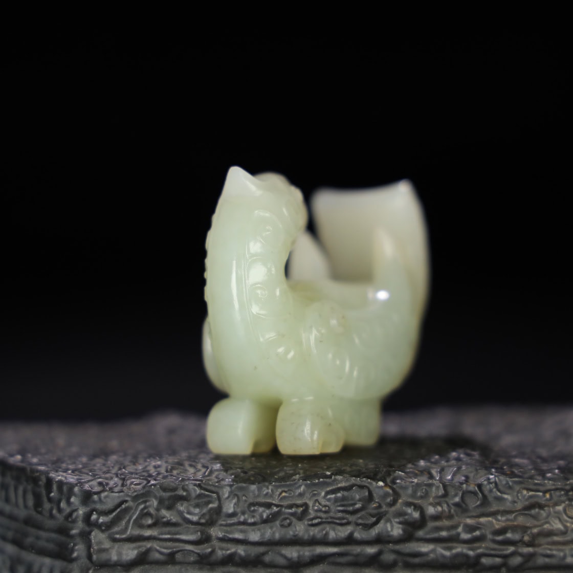 Chinese Natural Jade Carved bird