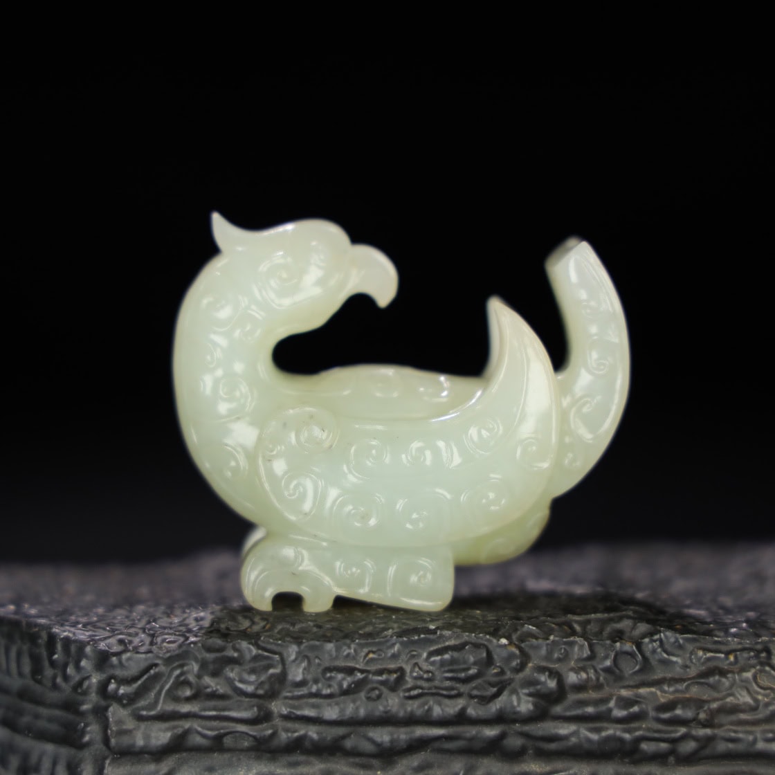Chinese Natural Jade Carved bird