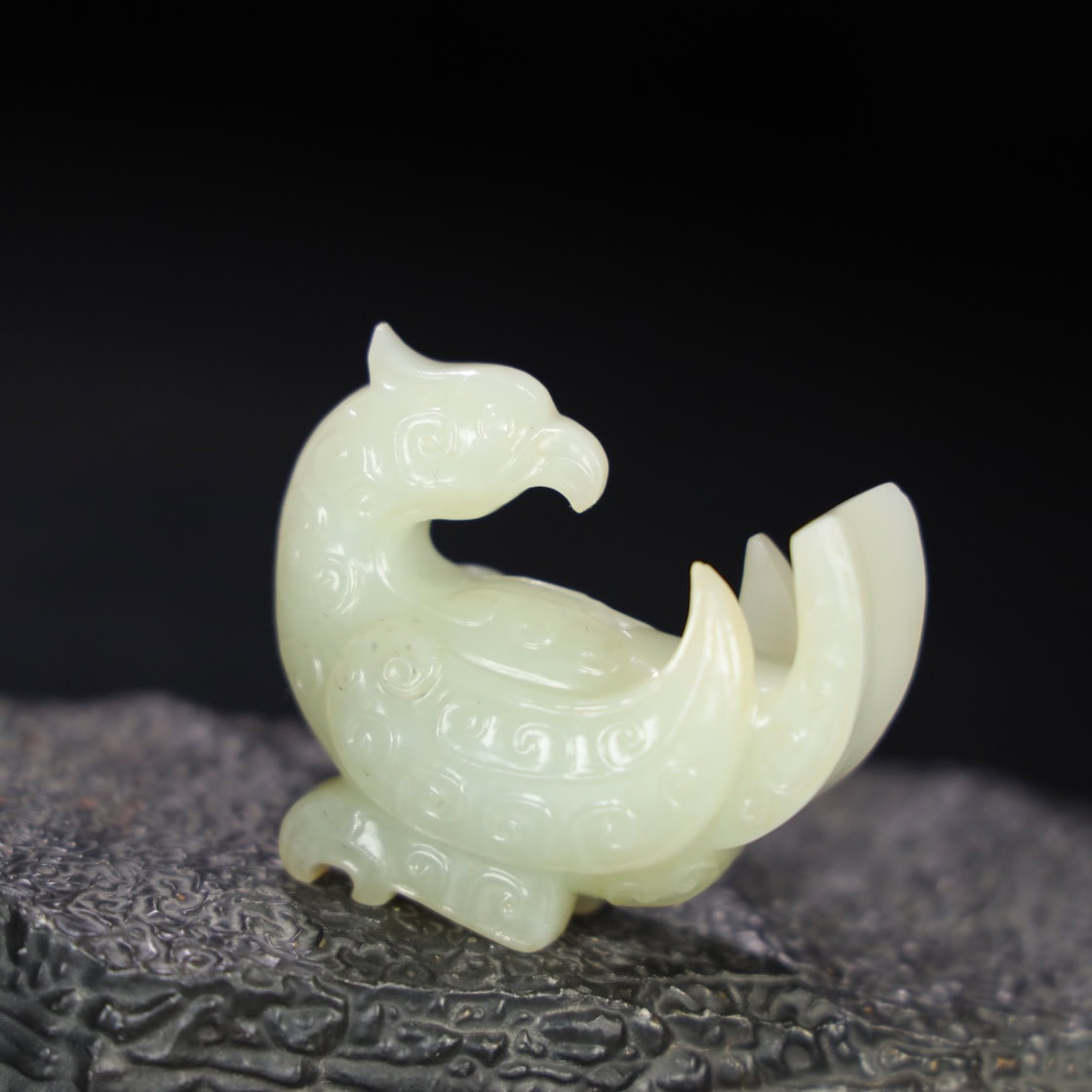 Chinese Natural Jade Carved bird