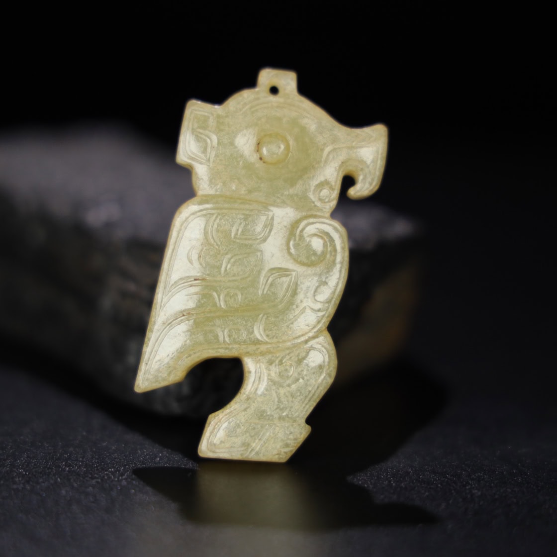 Chinese Natural Jade Carved Pendant