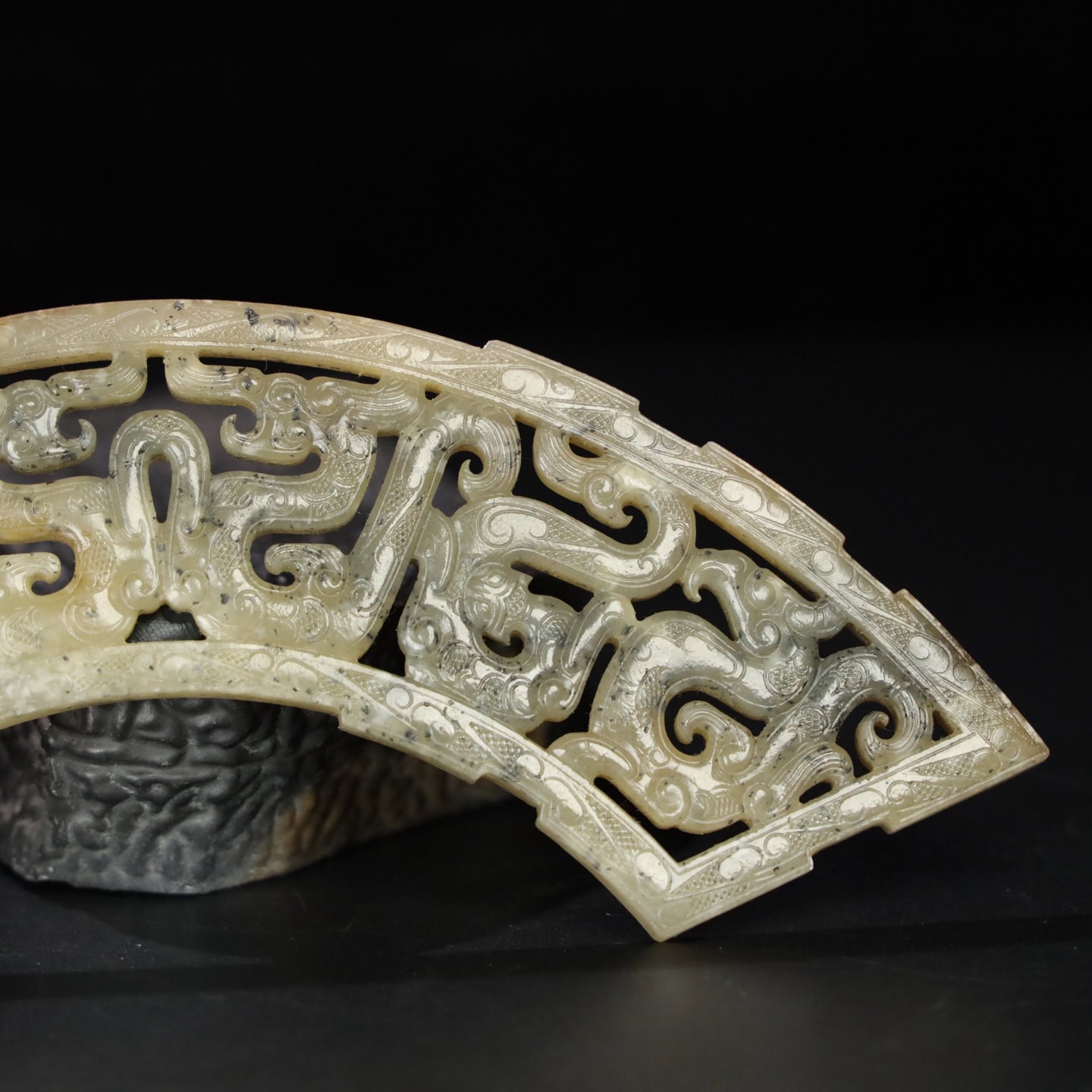 Chinese Natural Jade Carved Huang