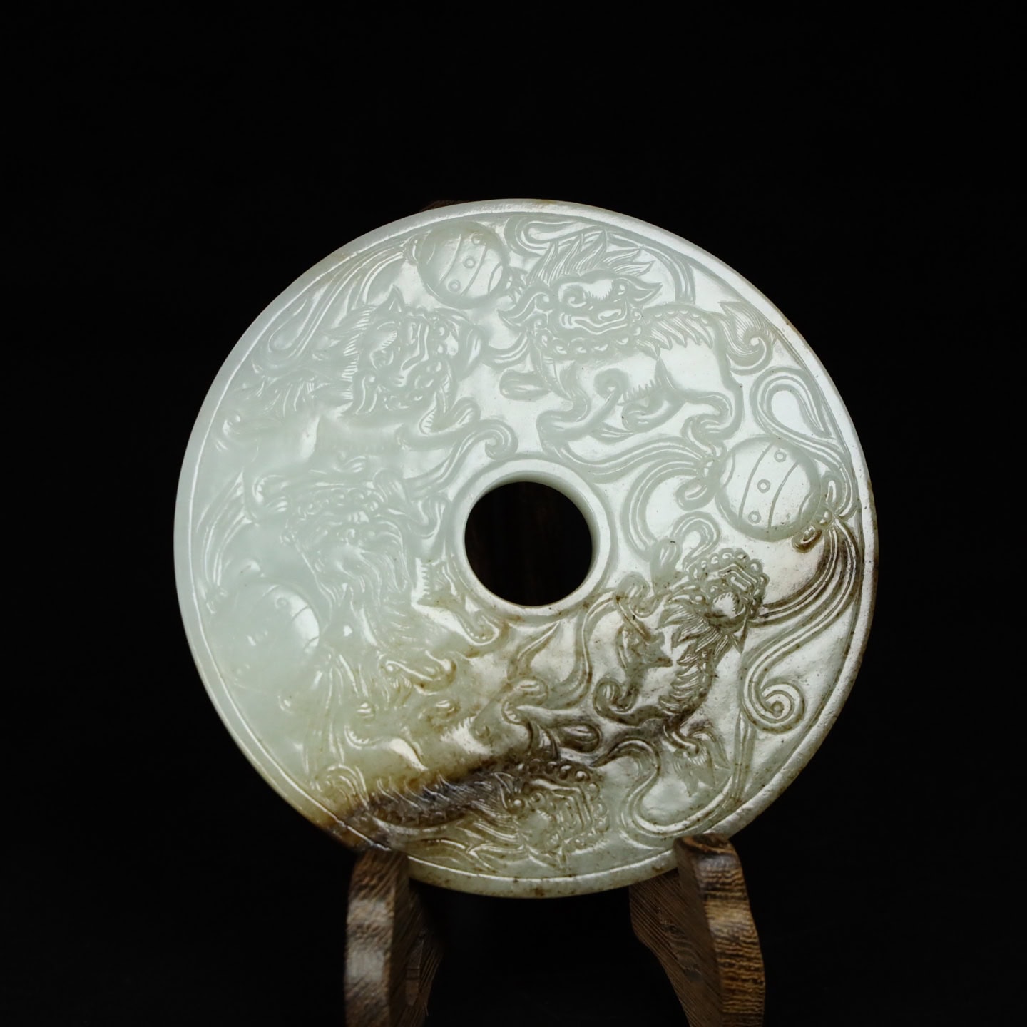 Chinese Natural Jade Carved Pendant