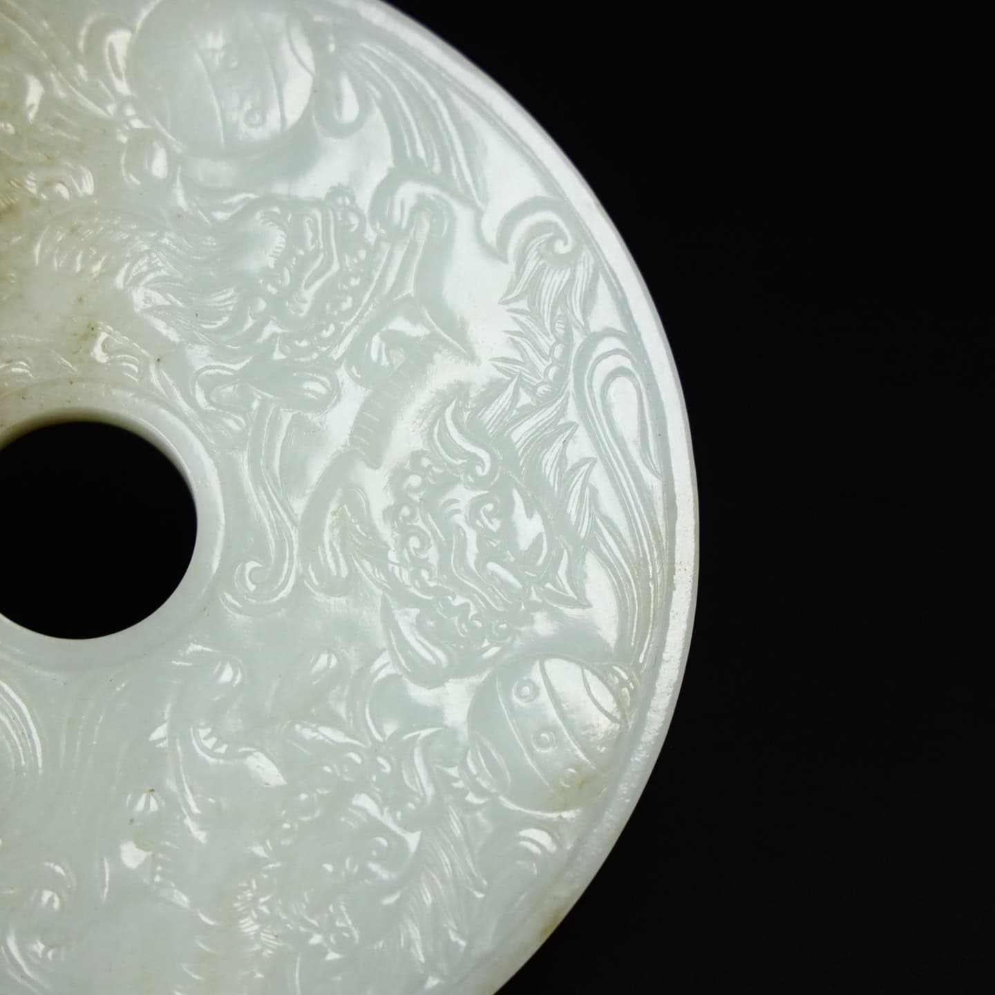 Chinese Natural Jade Carved Pendant