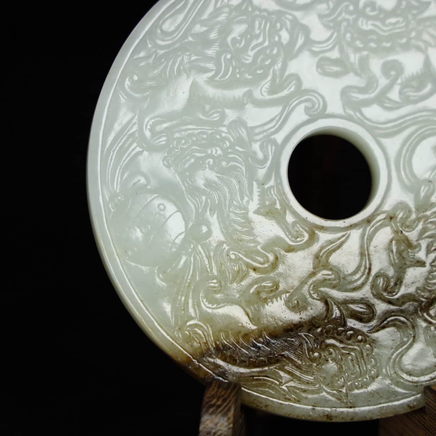 Chinese Natural Jade Carved Pendant
