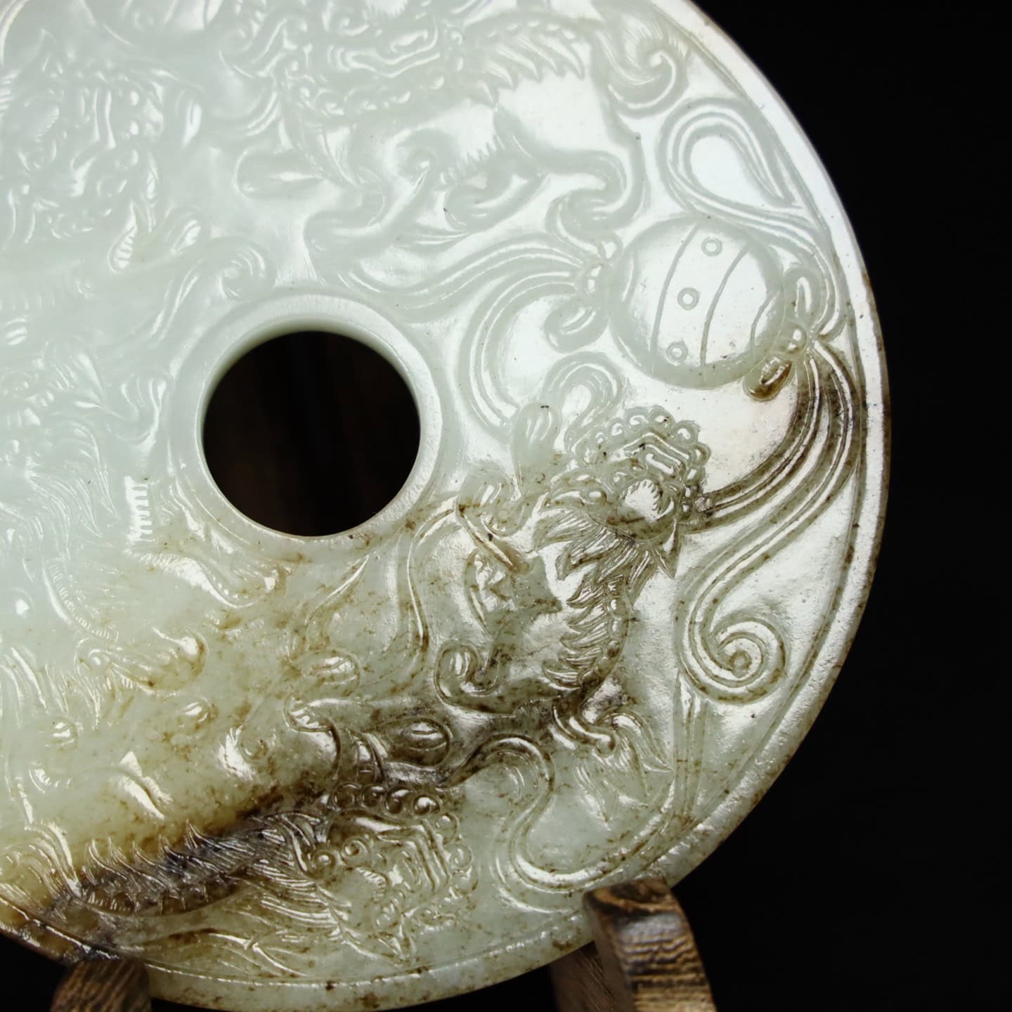 Chinese Natural Jade Carved Pendant