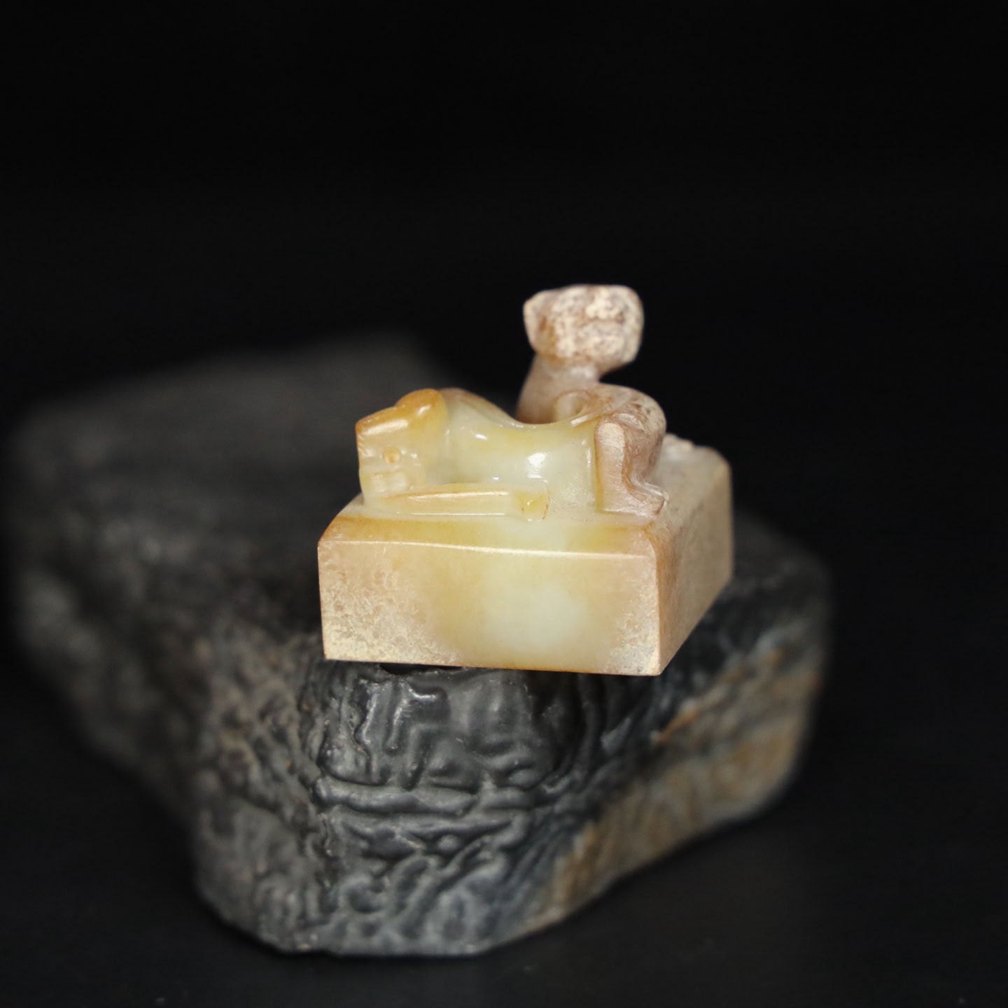 Chinese Natural Jade Carved Seal