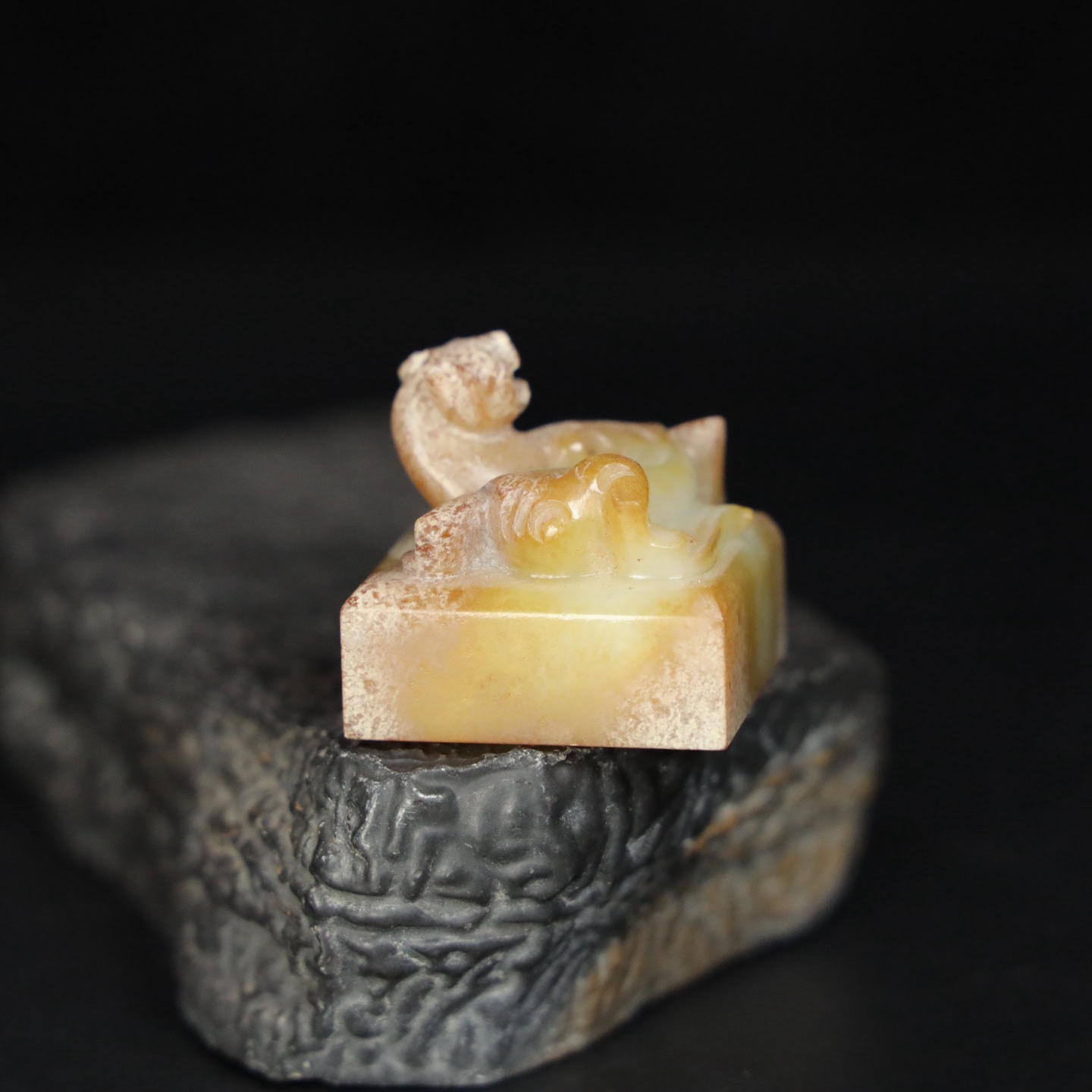Chinese Natural Jade Carved Seal