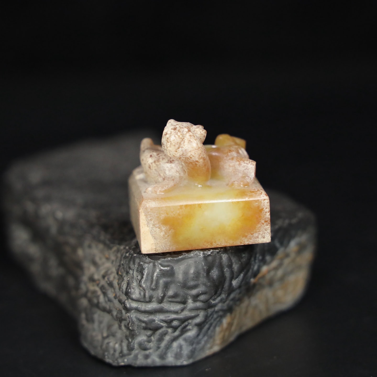 Chinese Natural Jade Carved Seal