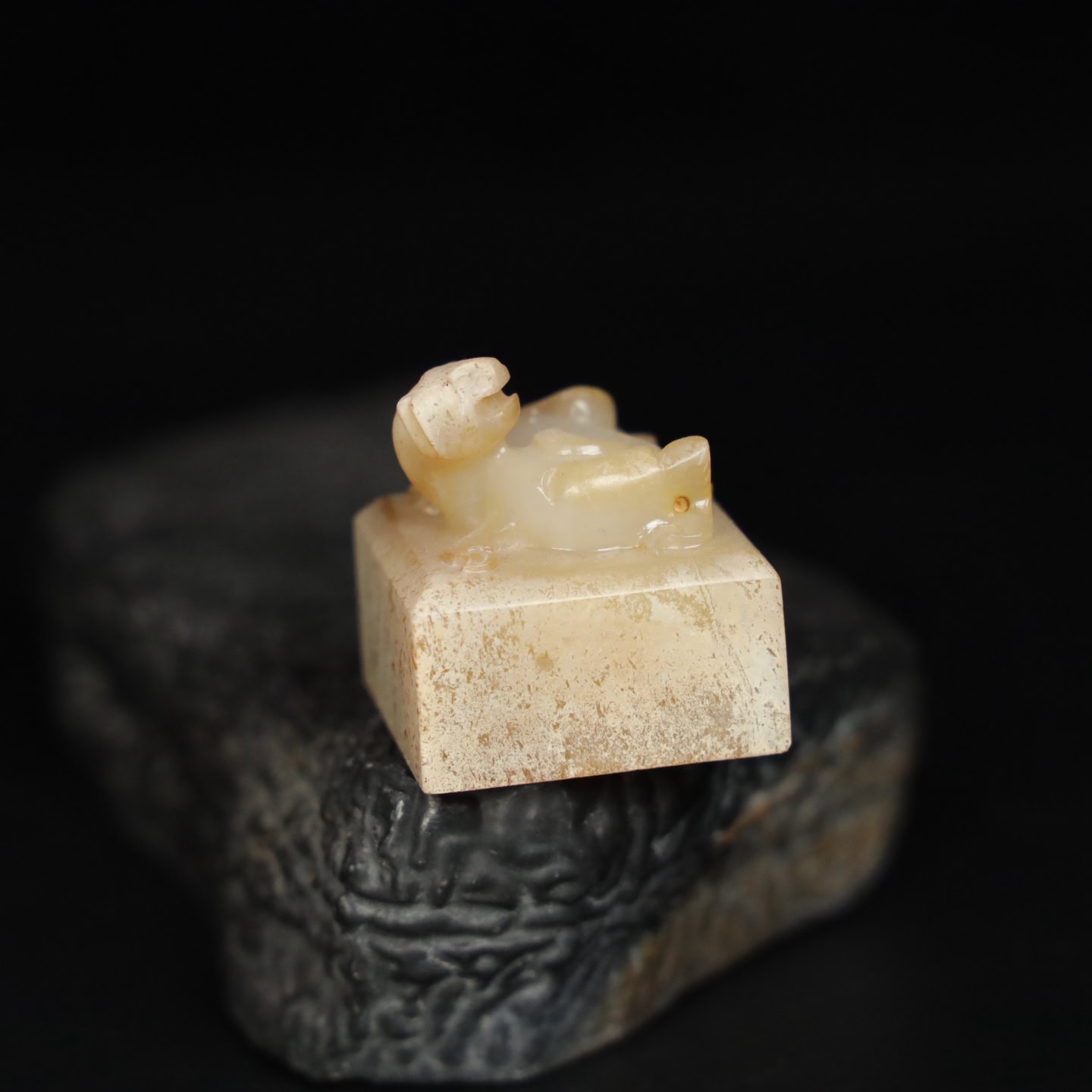 Chinese Natural Jade Carved Seal