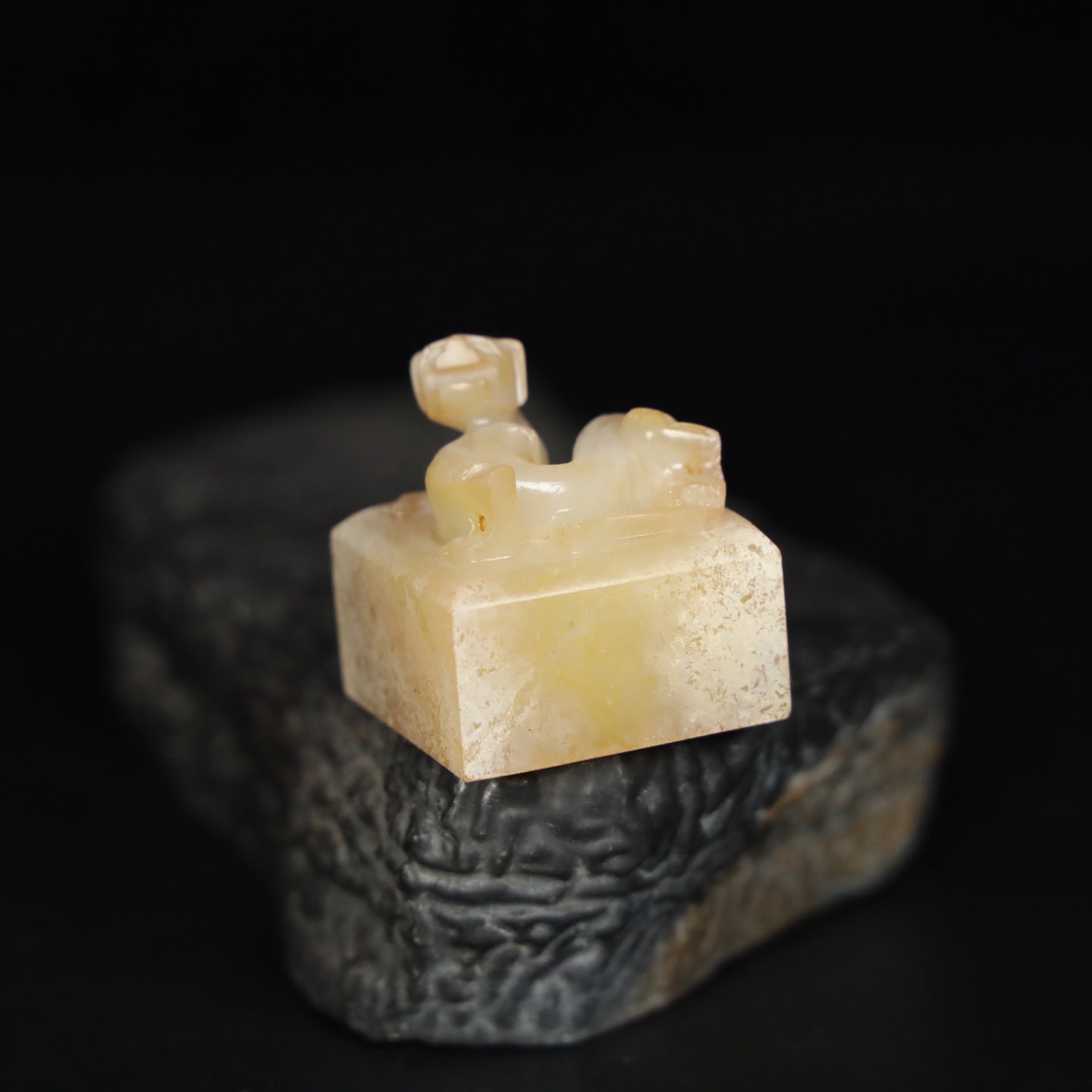 Chinese Natural Jade Carved Seal
