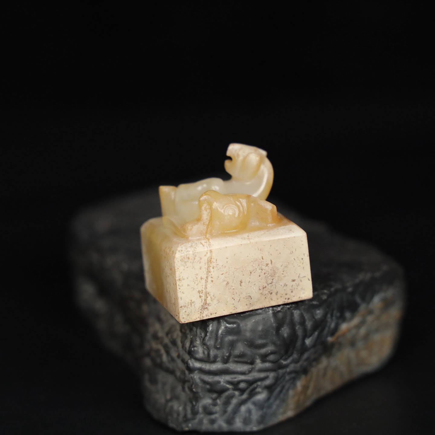 Chinese Natural Jade Carved Seal