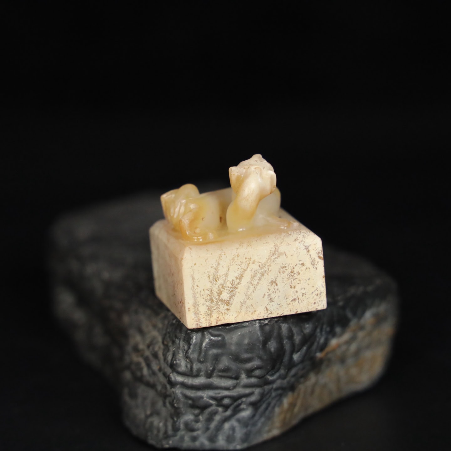 Chinese Natural Jade Carved Seal