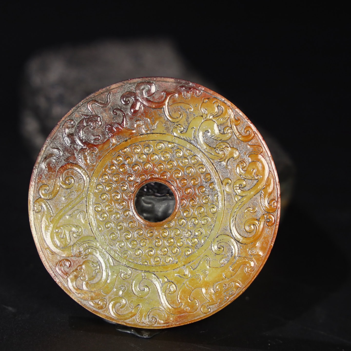 Chinese Natural Jade Carved Pendant