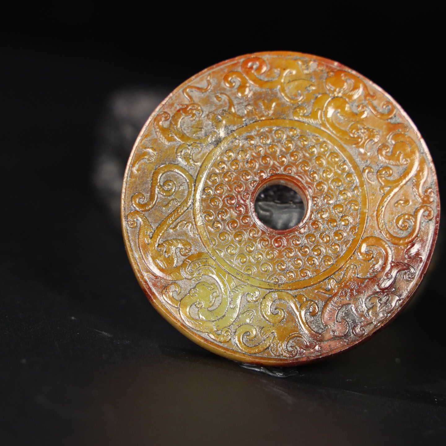 Chinese Natural Jade Carved Pendant