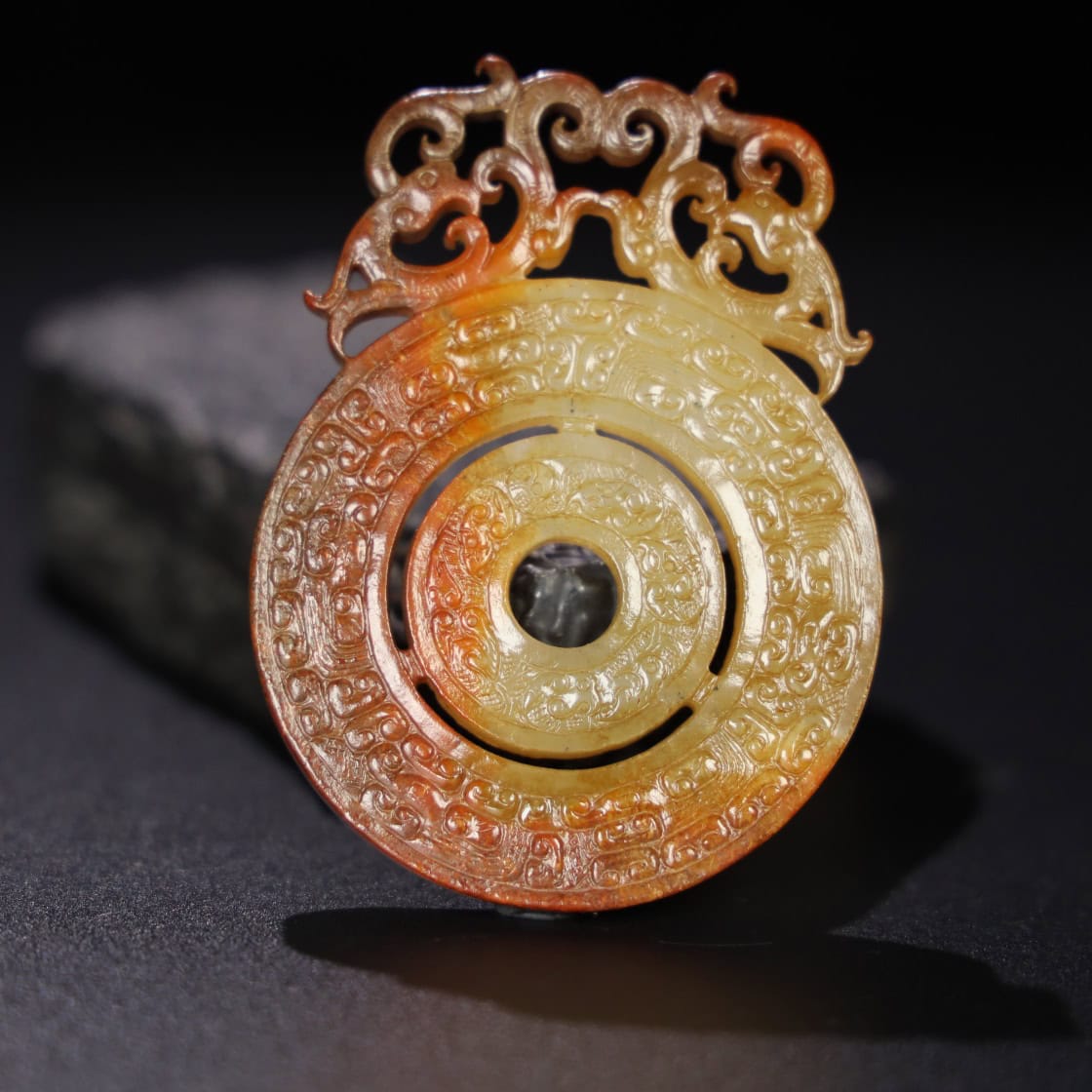 Chinese Natural Jade Carved Pendant