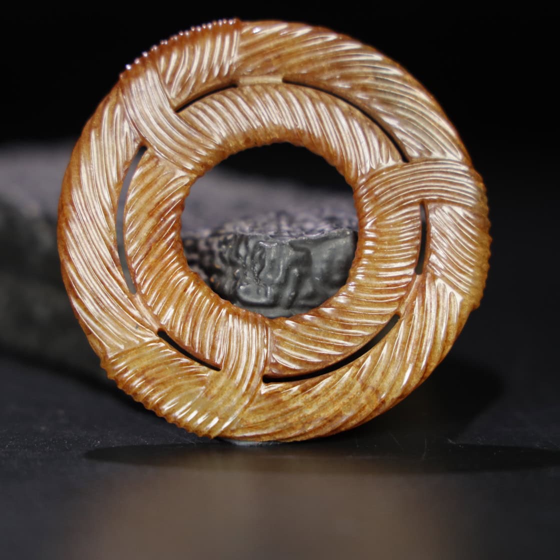 Chinese Natural Jade Carved Pendant