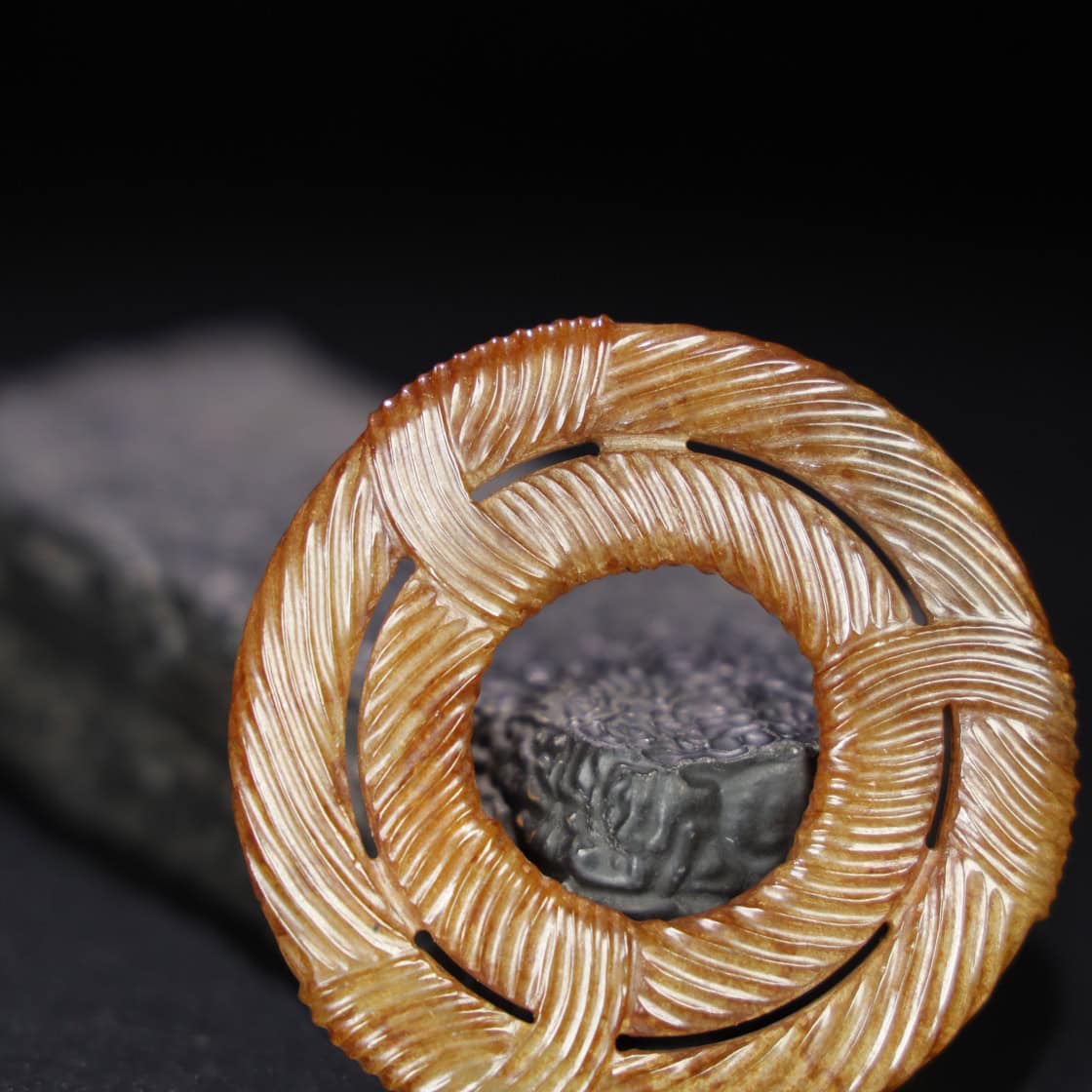 Chinese Natural Jade Carved Pendant