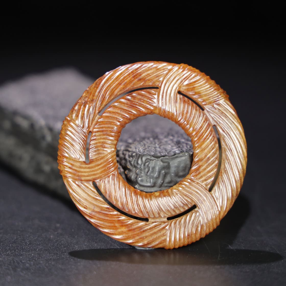 Chinese Natural Jade Carved Pendant