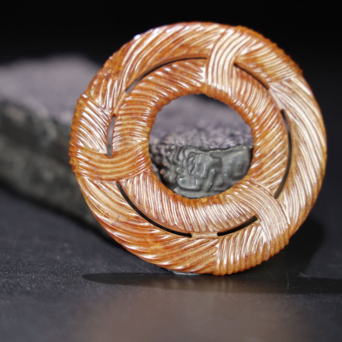 Chinese Natural Jade Carved Pendant