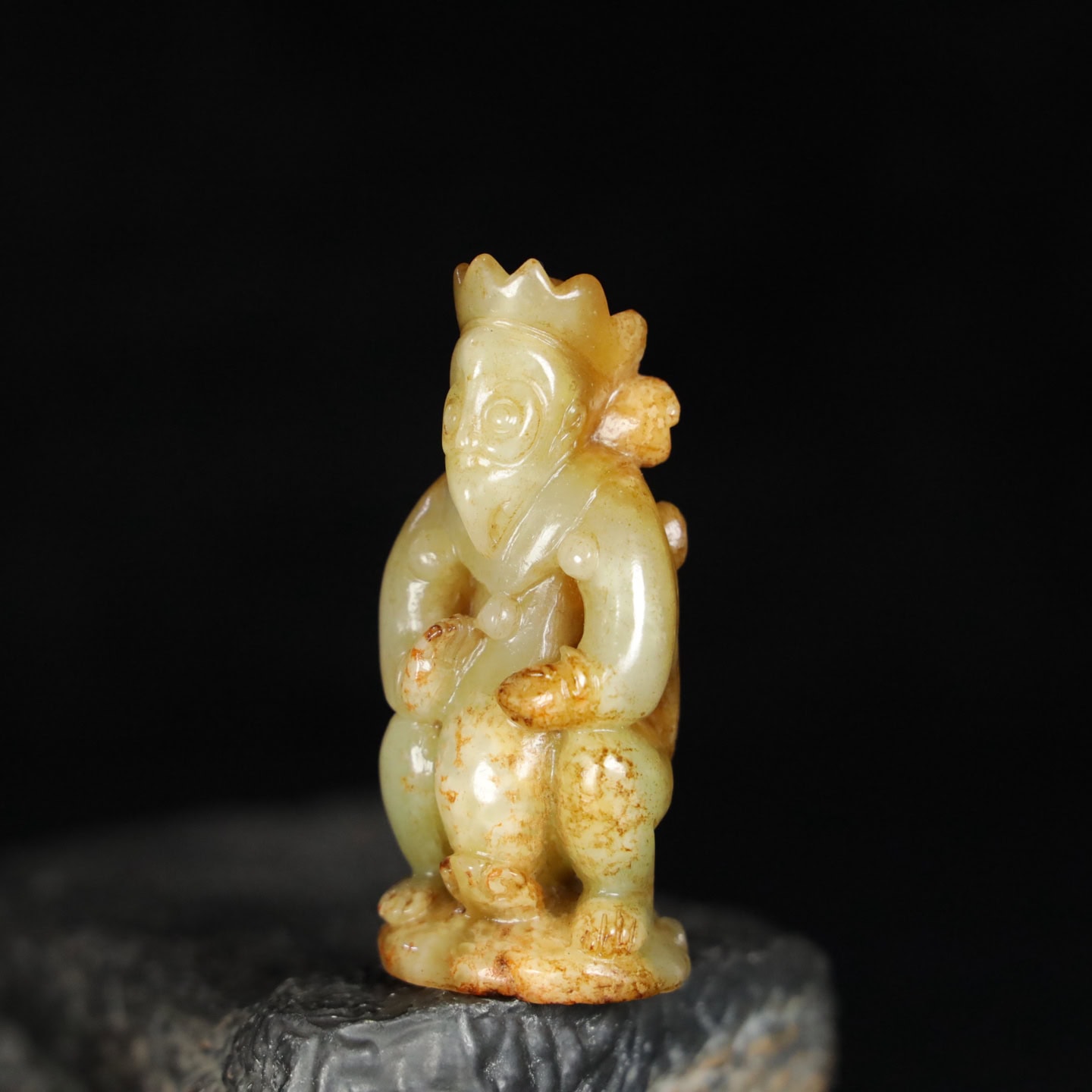 Chinese Natural Jade Carved Garuda