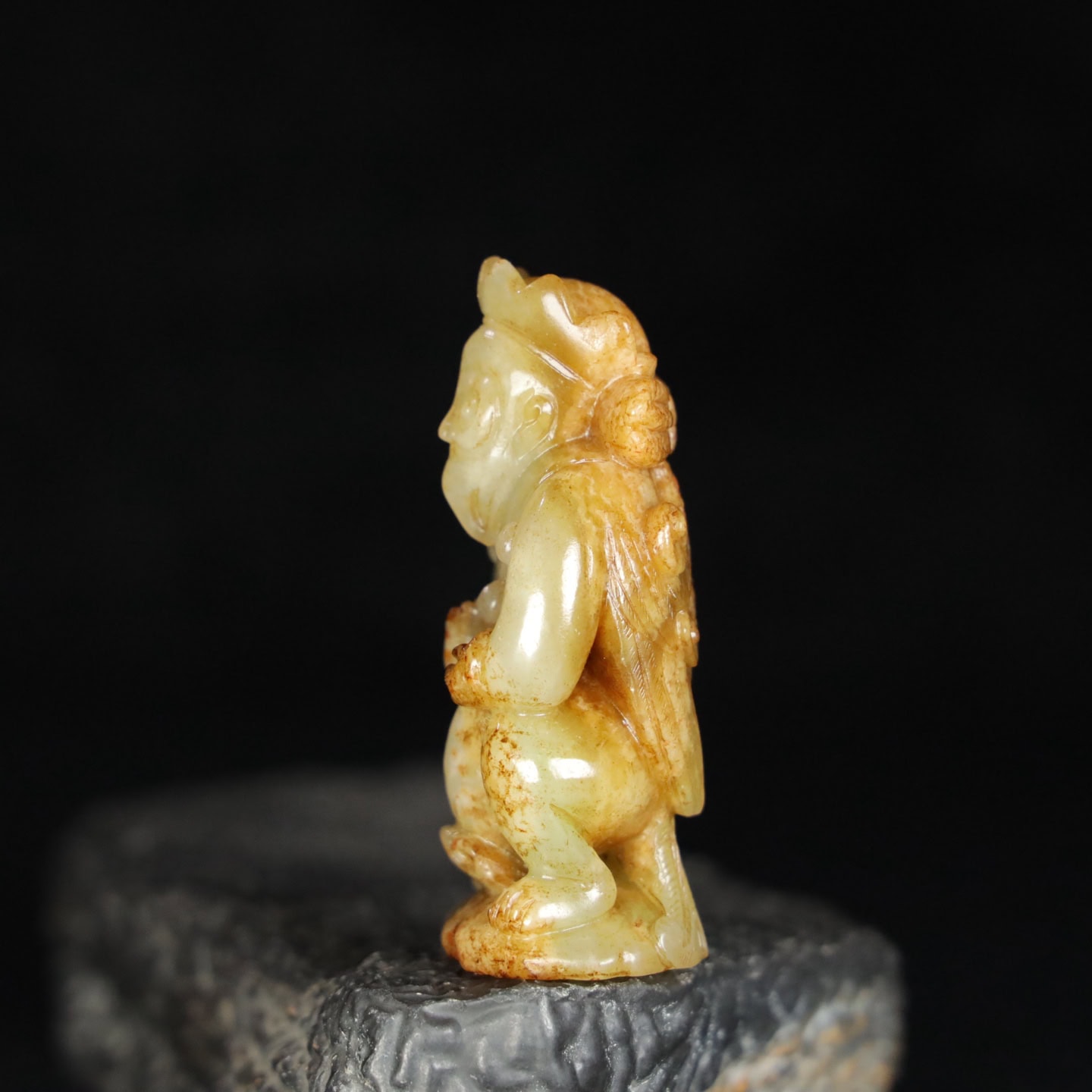 Chinese Natural Jade Carved Garuda