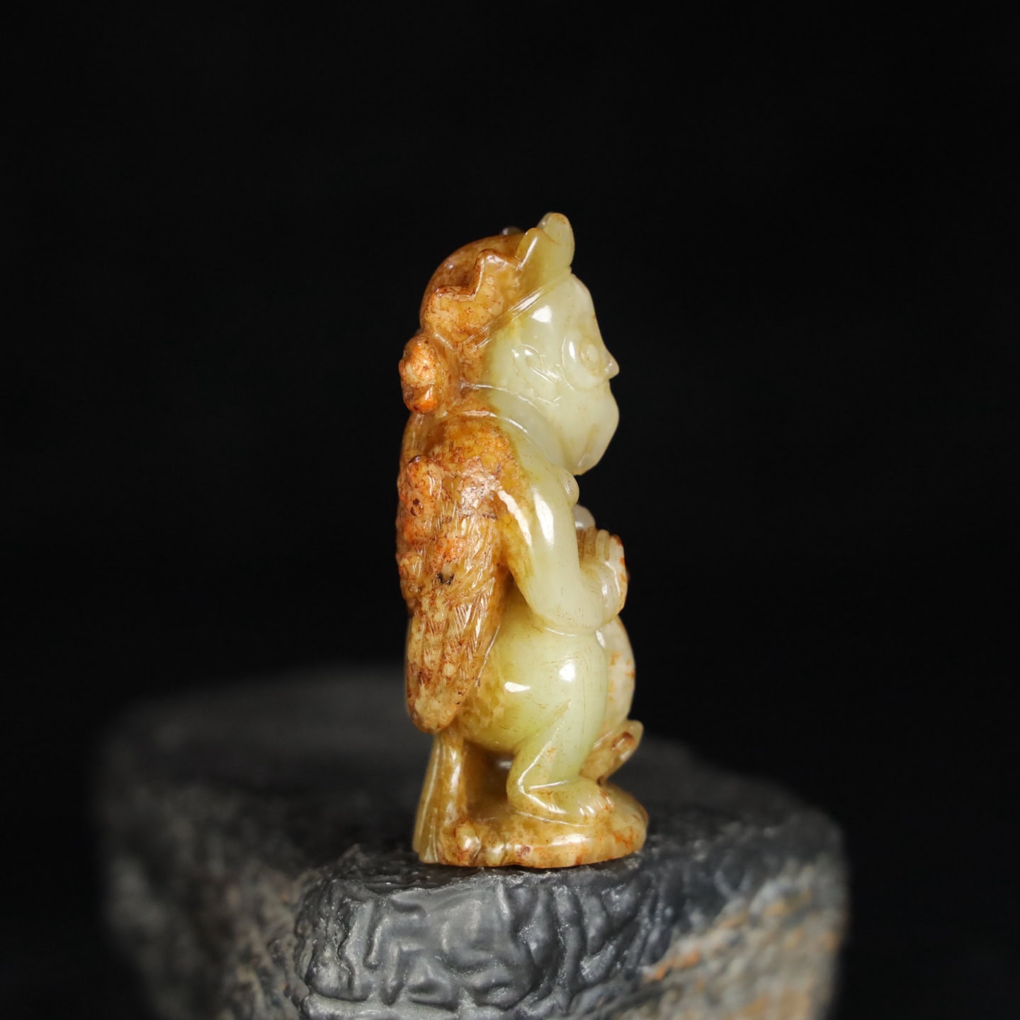 Chinese Natural Jade Carved Garuda