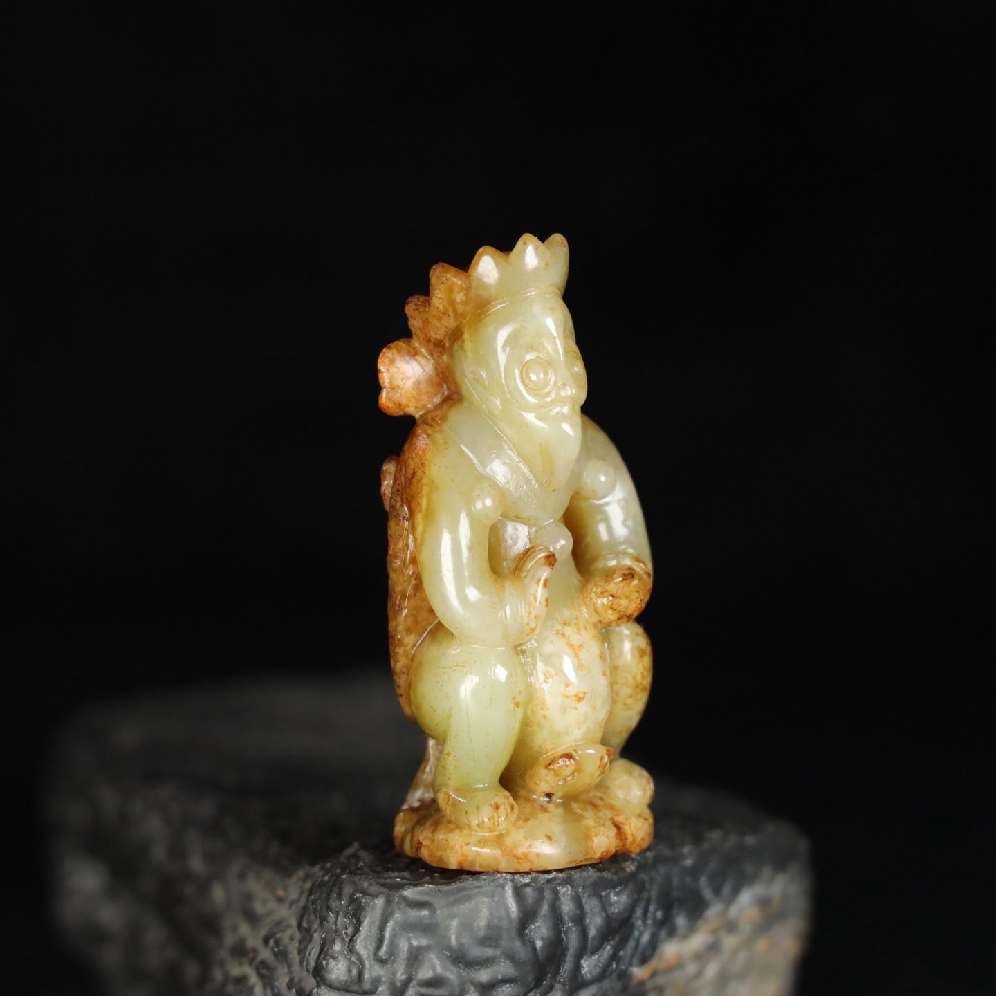 Chinese Natural Jade Carved Garuda