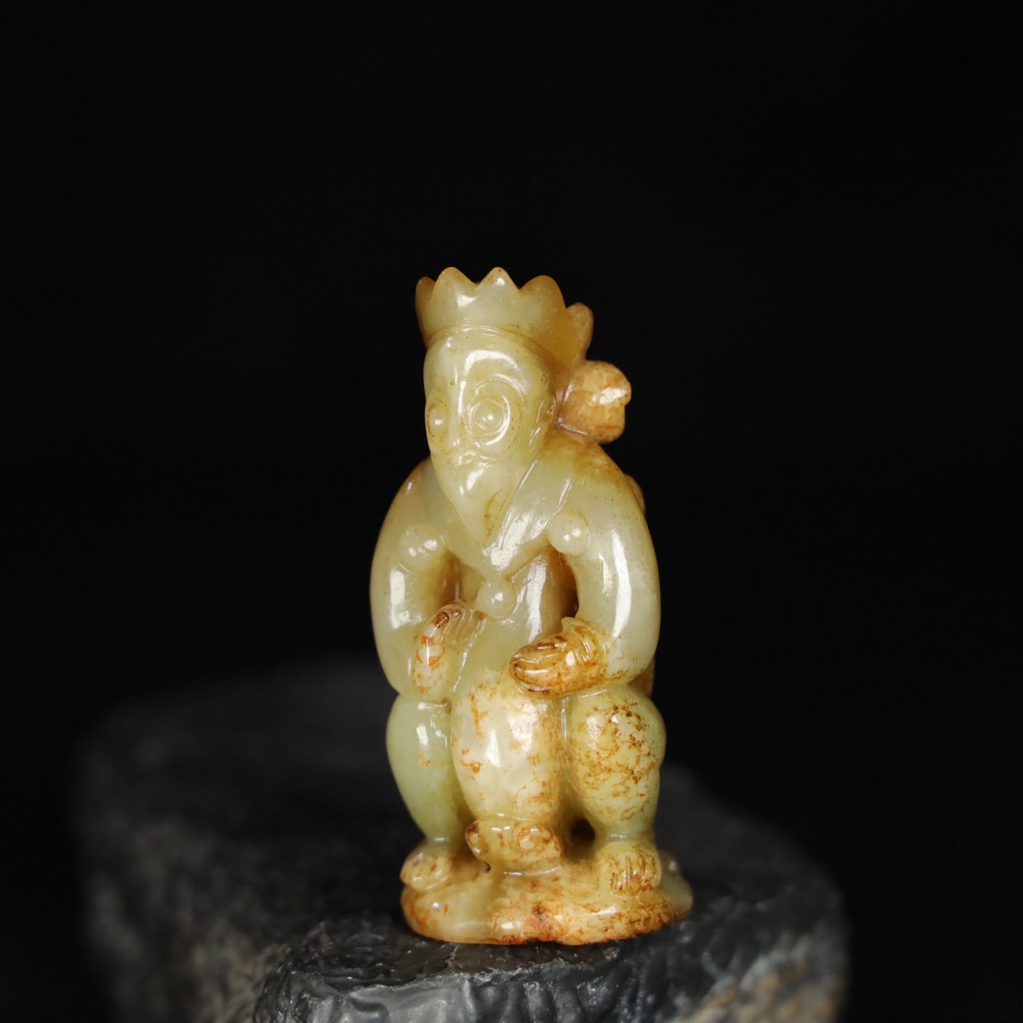 Chinese Natural Jade Carved Garuda