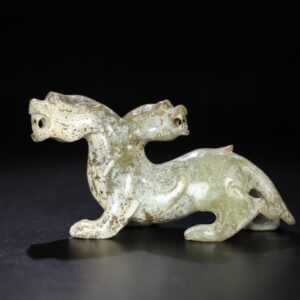 Chinese Natural Jade Carved Beast