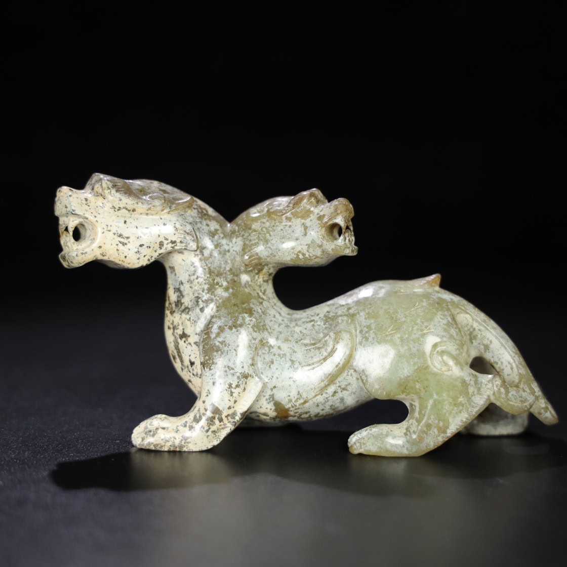 Chinese Natural Jade Carved Beast