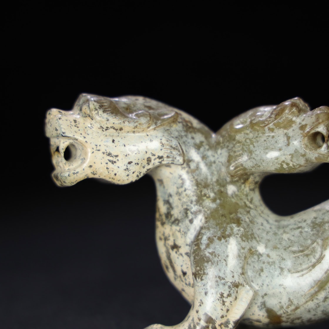Chinese Natural Jade Carved Beast