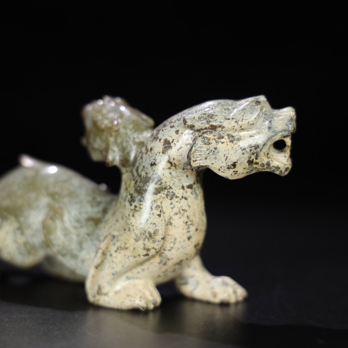 Chinese Natural Jade Carved Beast
