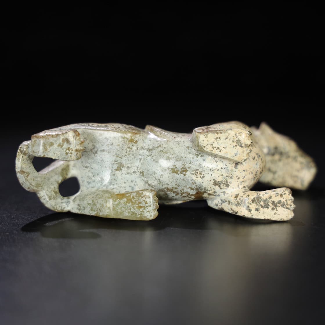 Chinese Natural Jade Carved Beast