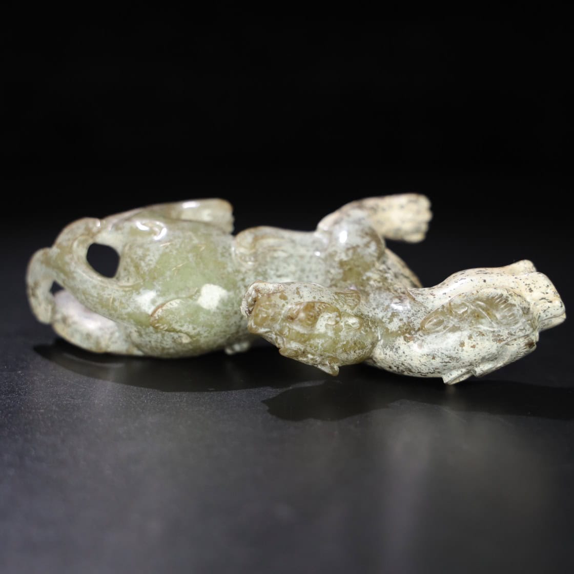 Chinese Natural Jade Carved Beast