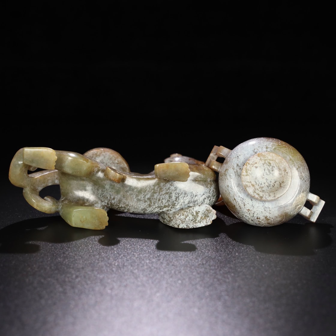 Chinese Natural Jade Carved incense burner