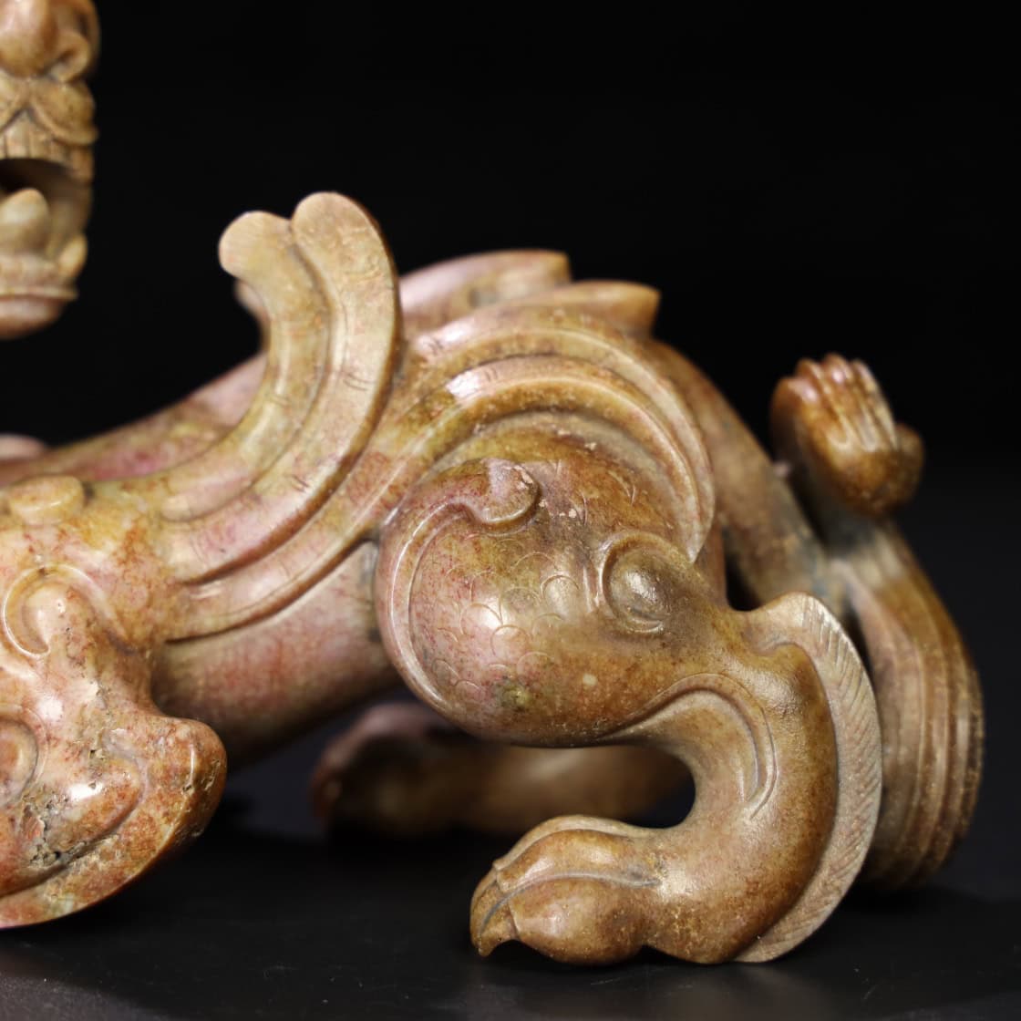 Chinese Natural Jade Carved animal ornaments