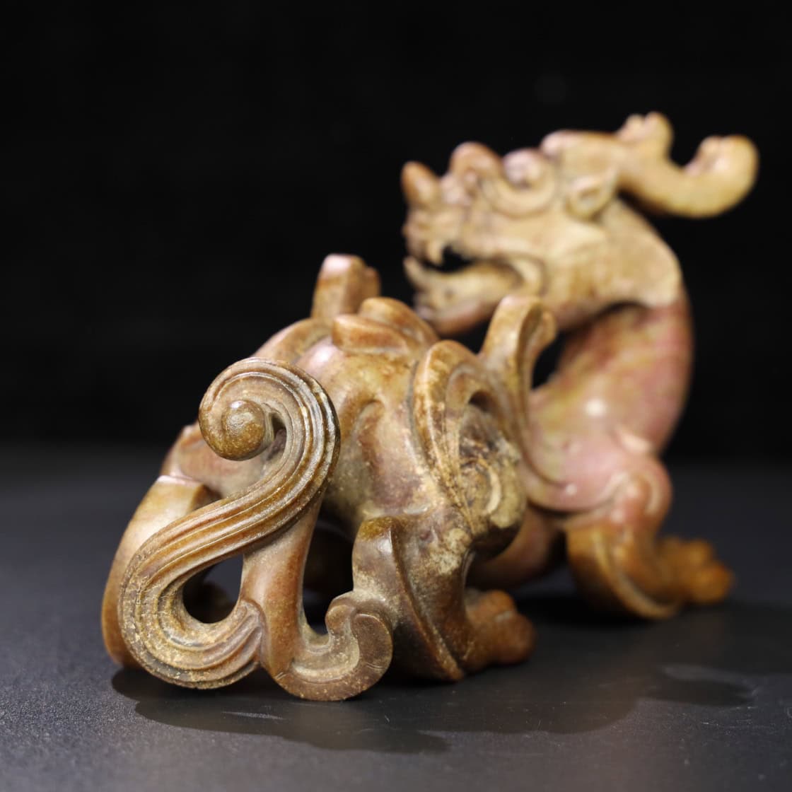 Chinese Natural Jade Carved animal ornaments