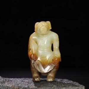 Chinese Natural Jade Carved Beast Statue