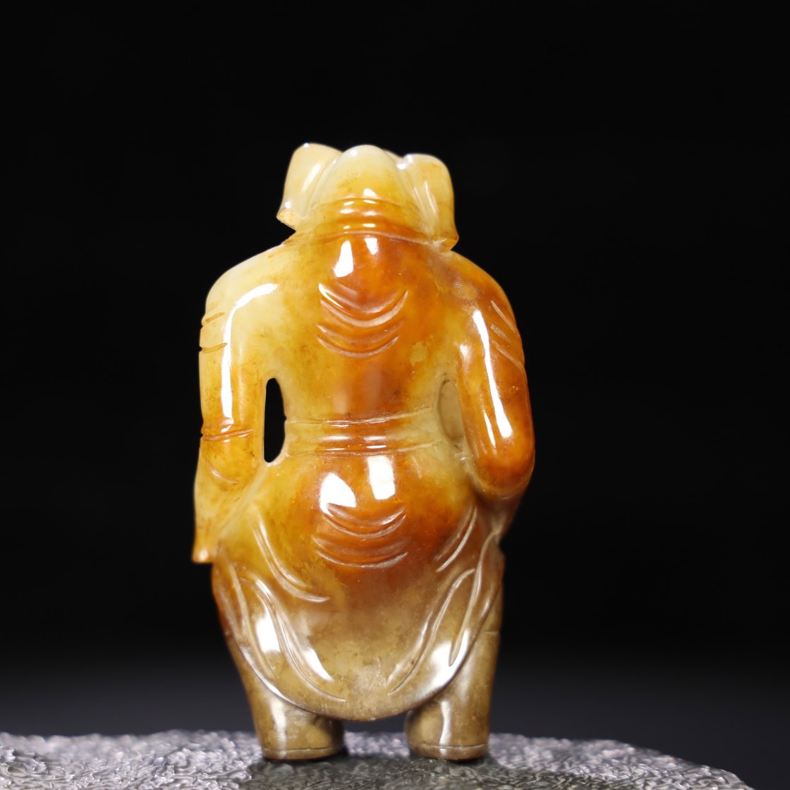 Chinese Natural Jade Carved Beast Statue