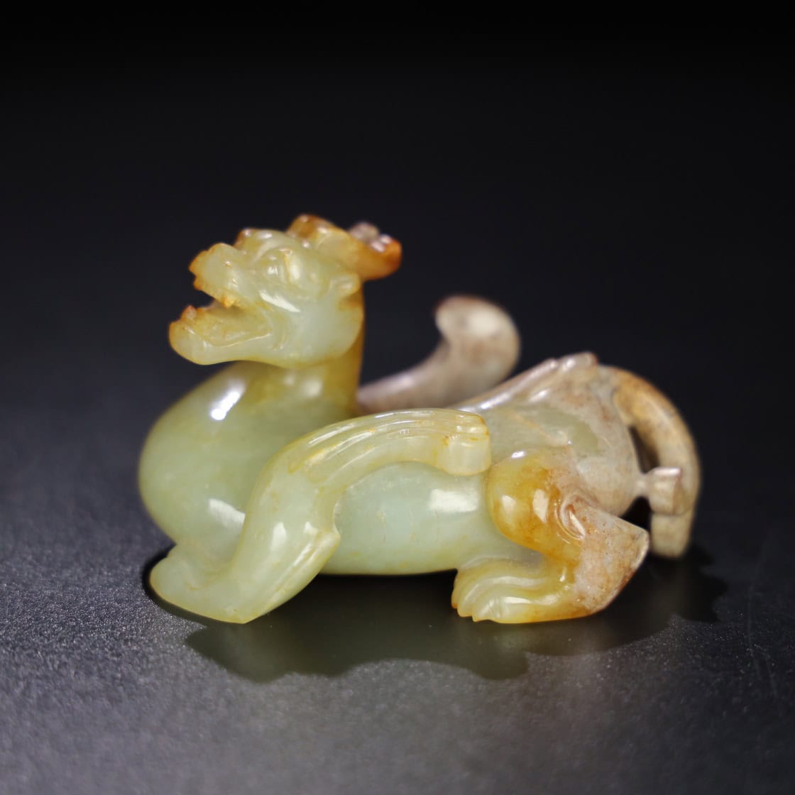 Chinese Natural Jade Carved animals statue