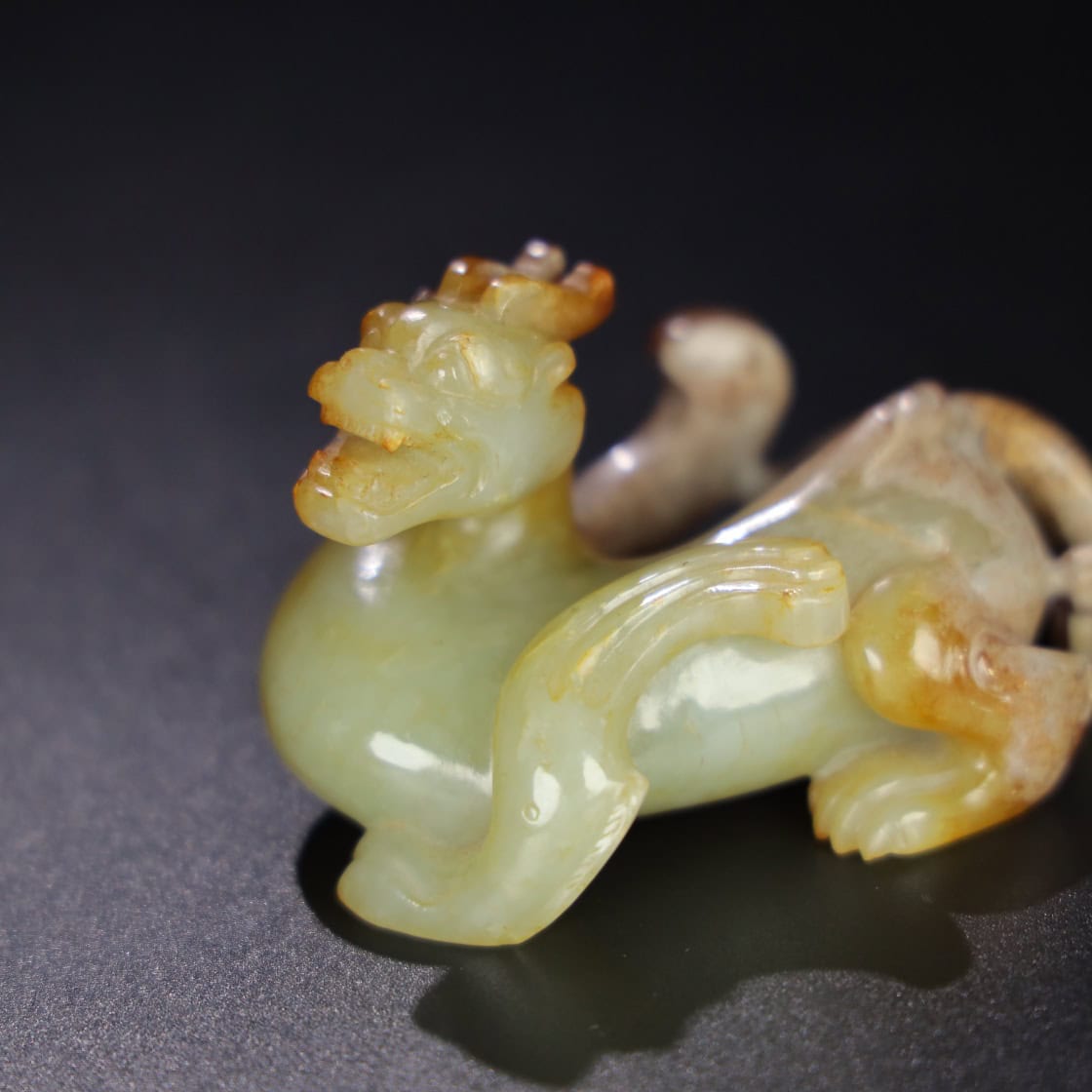 Chinese Natural Jade Carved animals statue