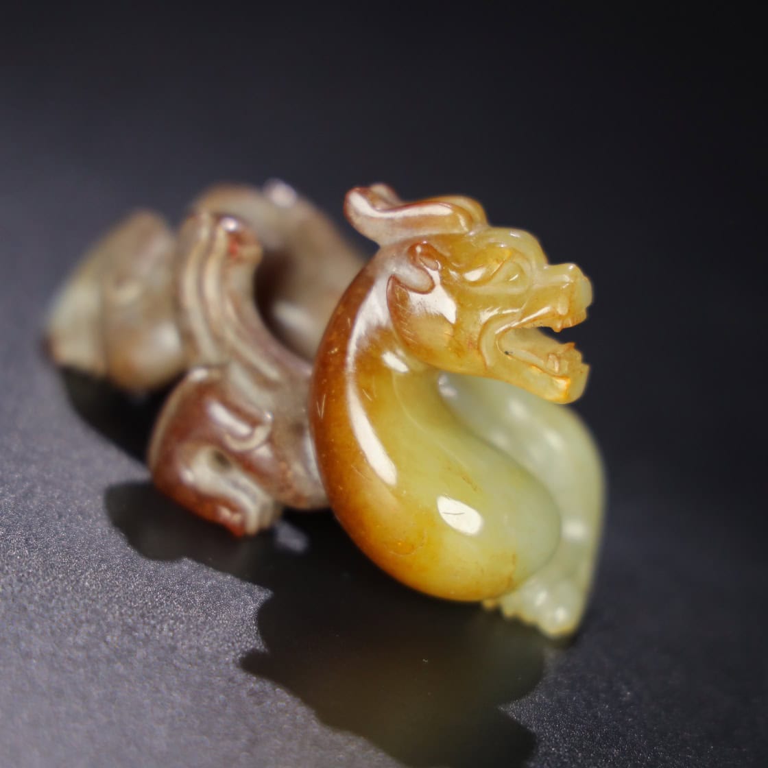 Chinese Natural Jade Carved animals statue