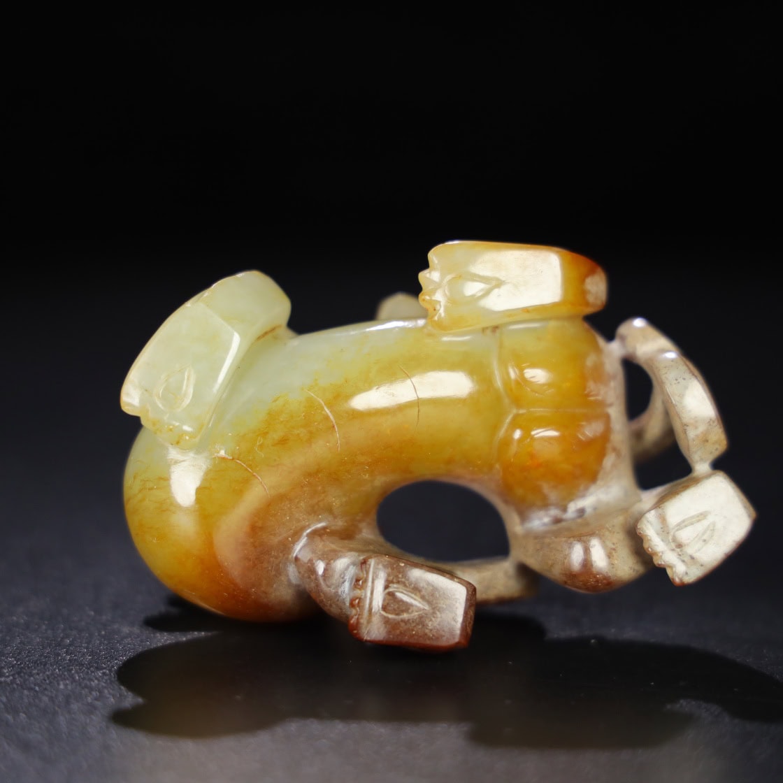 Chinese Natural Jade Carved animals statue