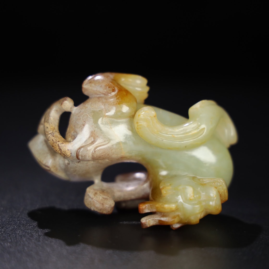 Chinese Natural Jade Carved animals statue