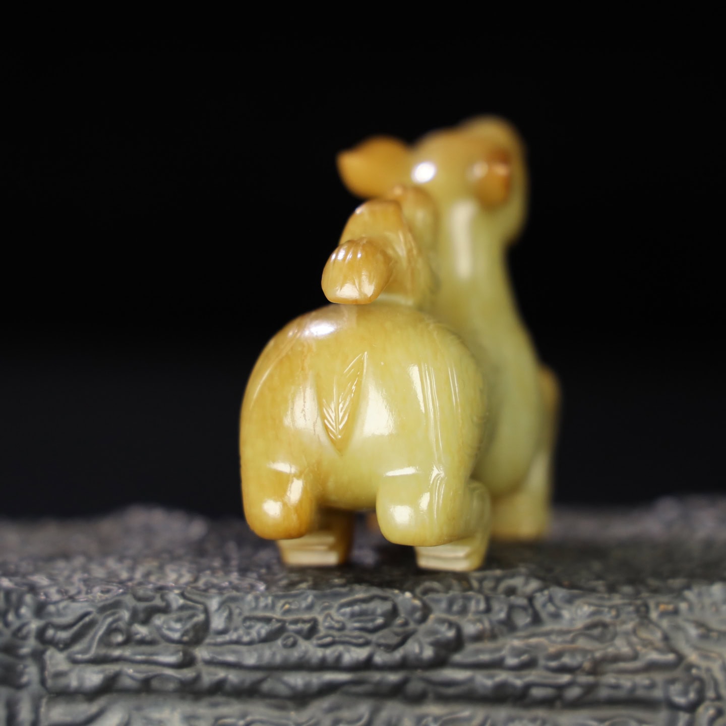 Chinese Natural Jade Carved animals statue