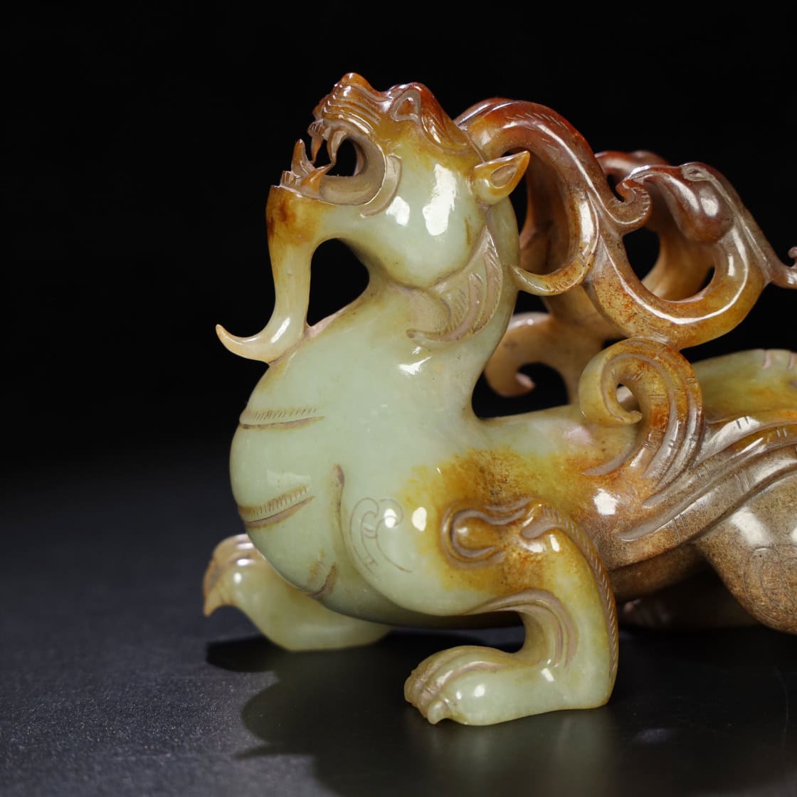 Chinese Natural Jade Carved beasts